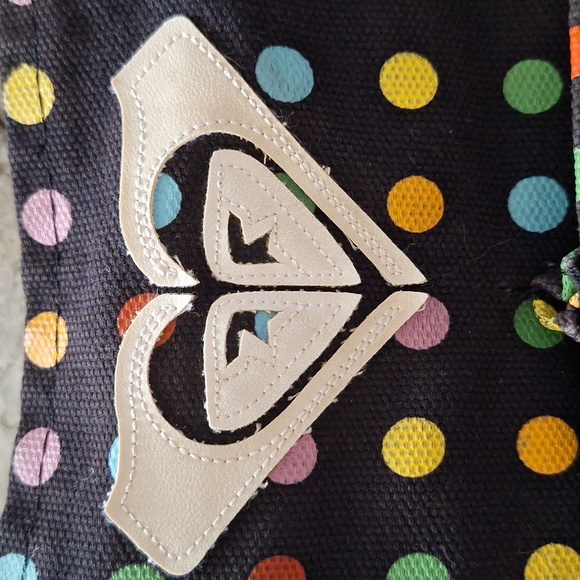 🟢 Roxy tote bag/shoulder purse. Black with polka dots. - Picture 12 of 13